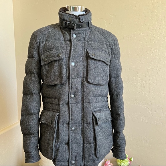 NWOT! Burberry Wool Duck Down Filled Utility Jacket Sz S W/T Auth Cert $2,150 - Picture 4 of 17